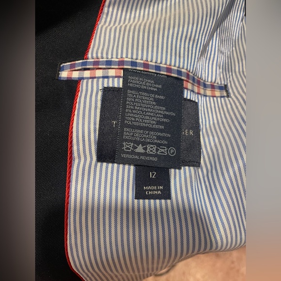 TOMMY HILFIGER NAVY BLAZER SUIT JACKET - Picture 3 of 7